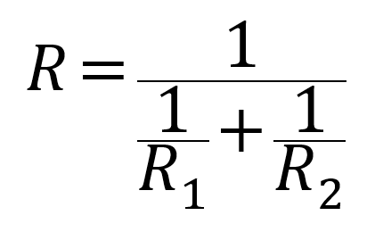 並列の合成抵抗の公式1